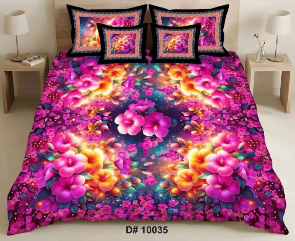 Premium 5D Printed Bedsheet - BM-24