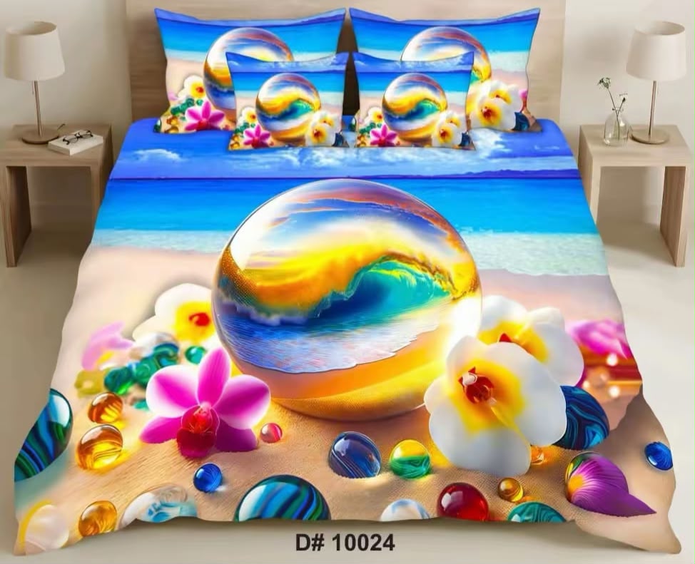 Premium 5D Printed Bedsheet - BM-23