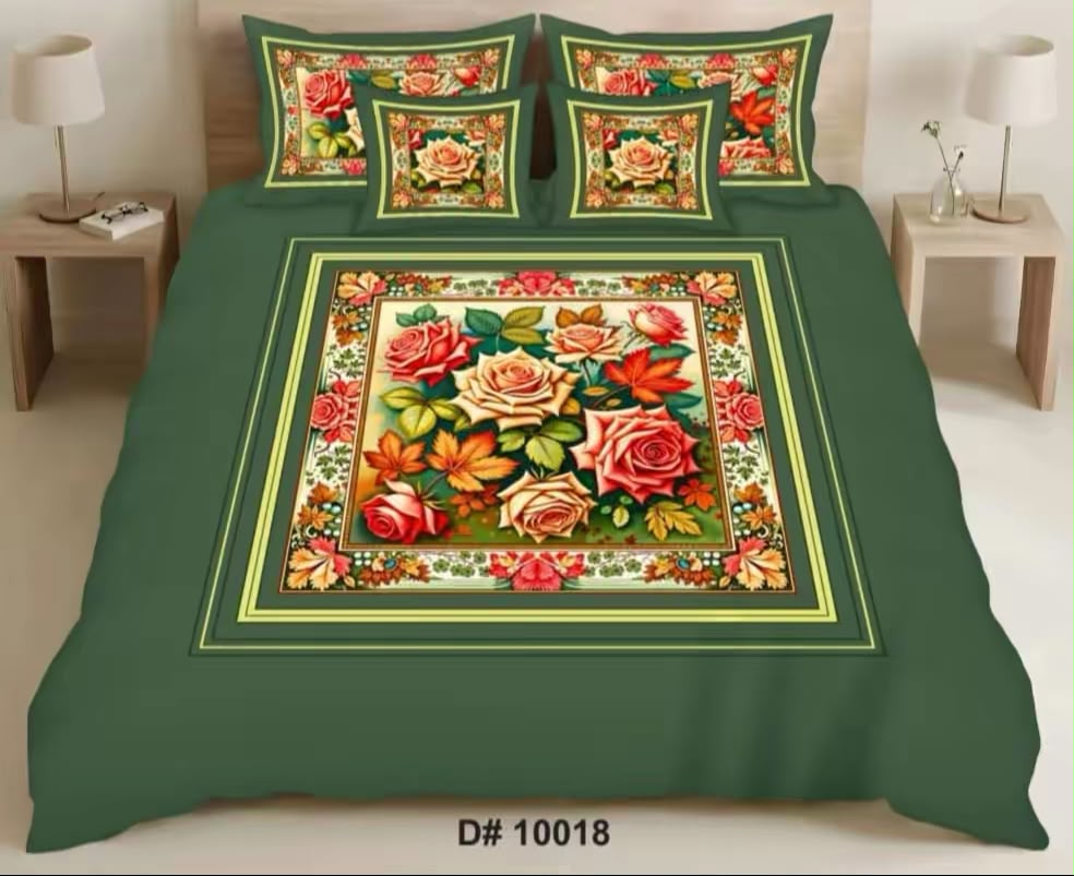 Premium 5D Printed Bedsheet - BM-18