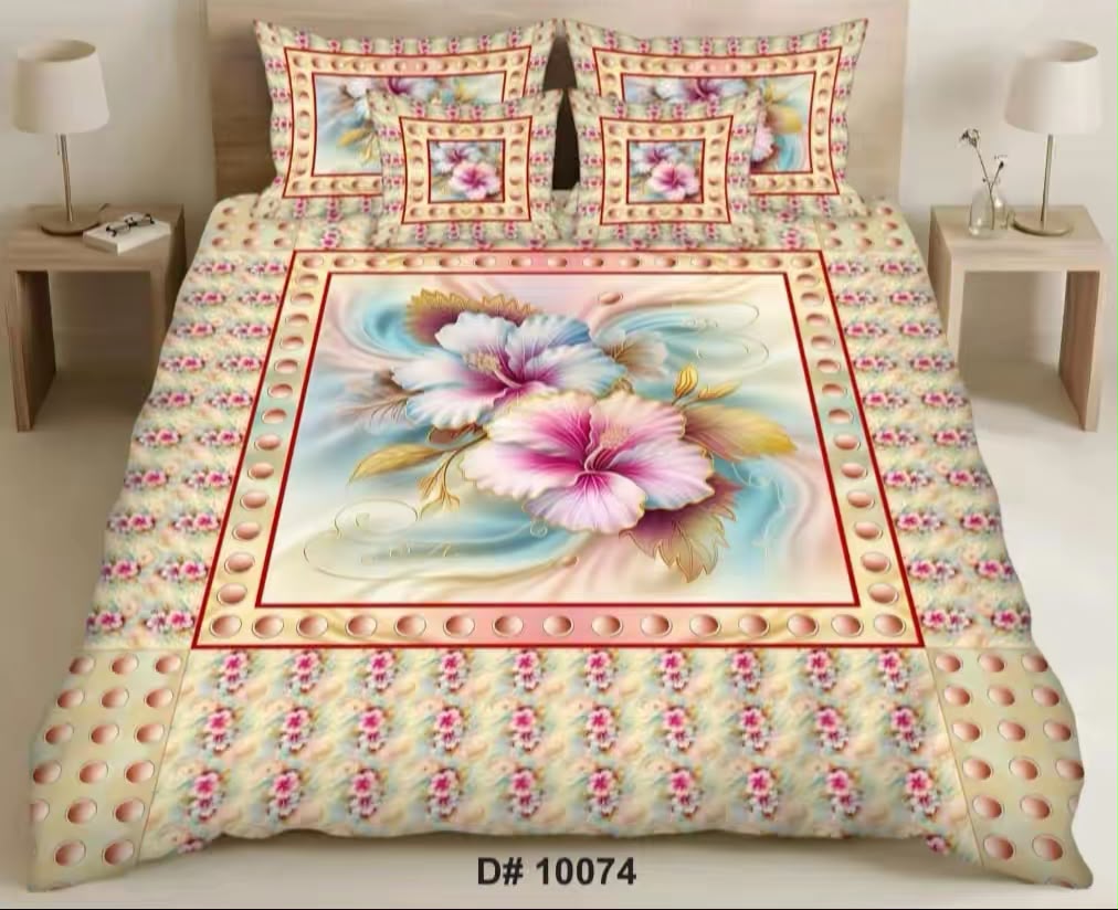 Premium 5D Printed Bedsheet - BM-10