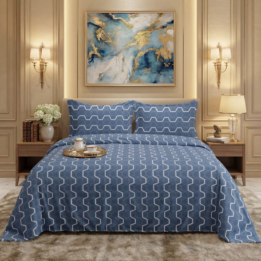 Premium Printed Bed Sheet Set - BM63