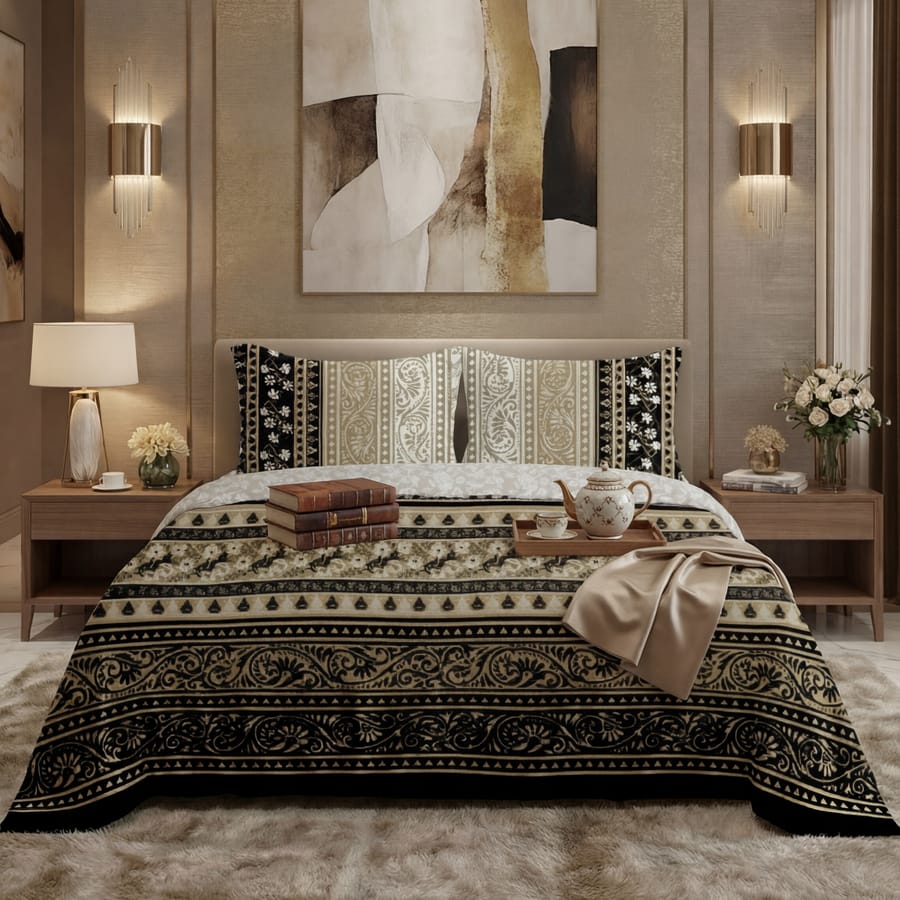 Premium Printed Bed Sheet Set - BM41