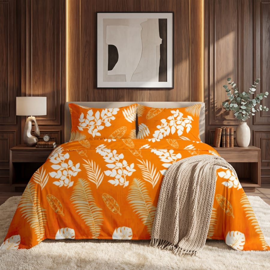 Premium Printed Bed Sheet Set - BM34