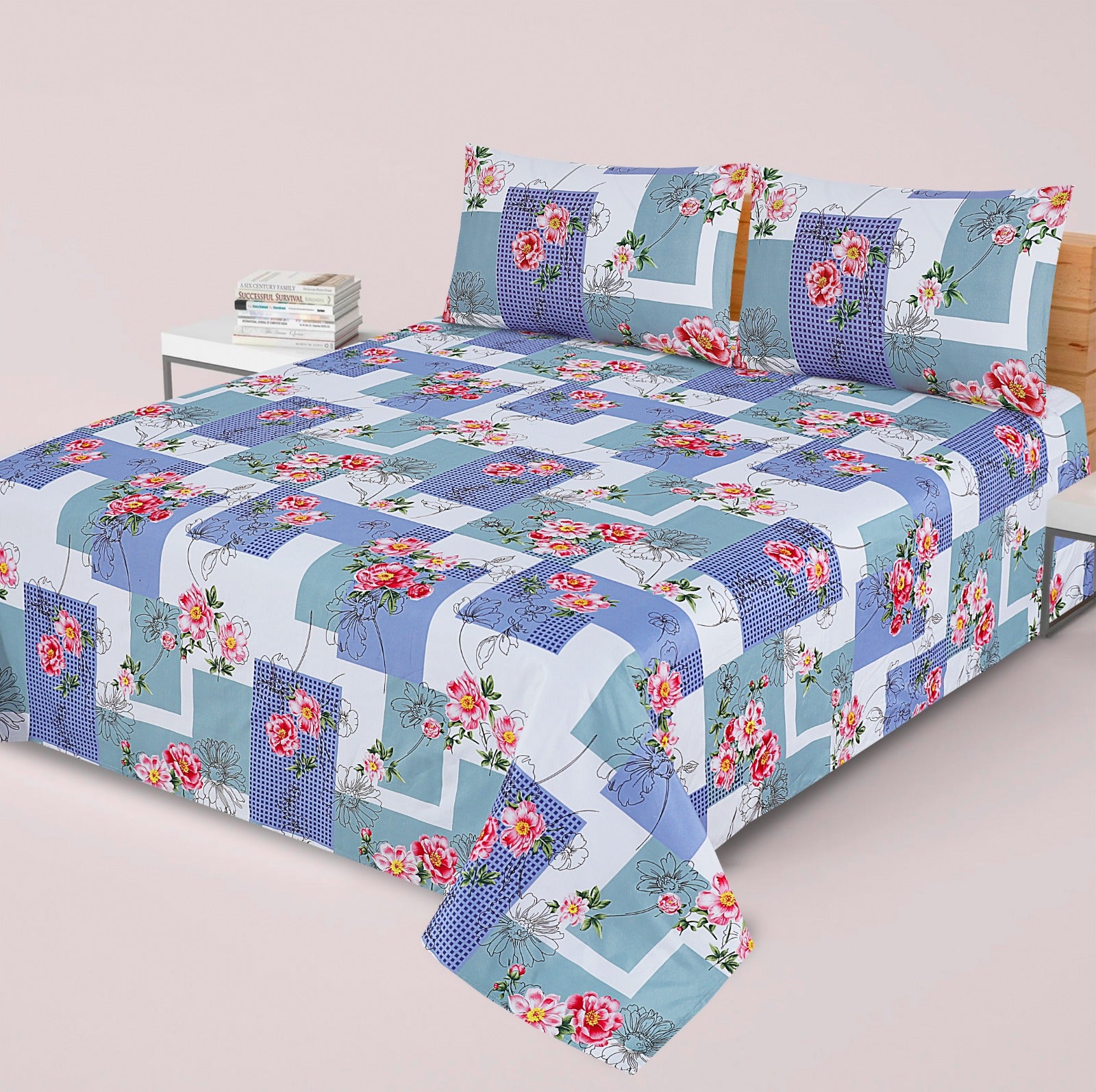 Premium Printed Bed Sheet Set - BM08