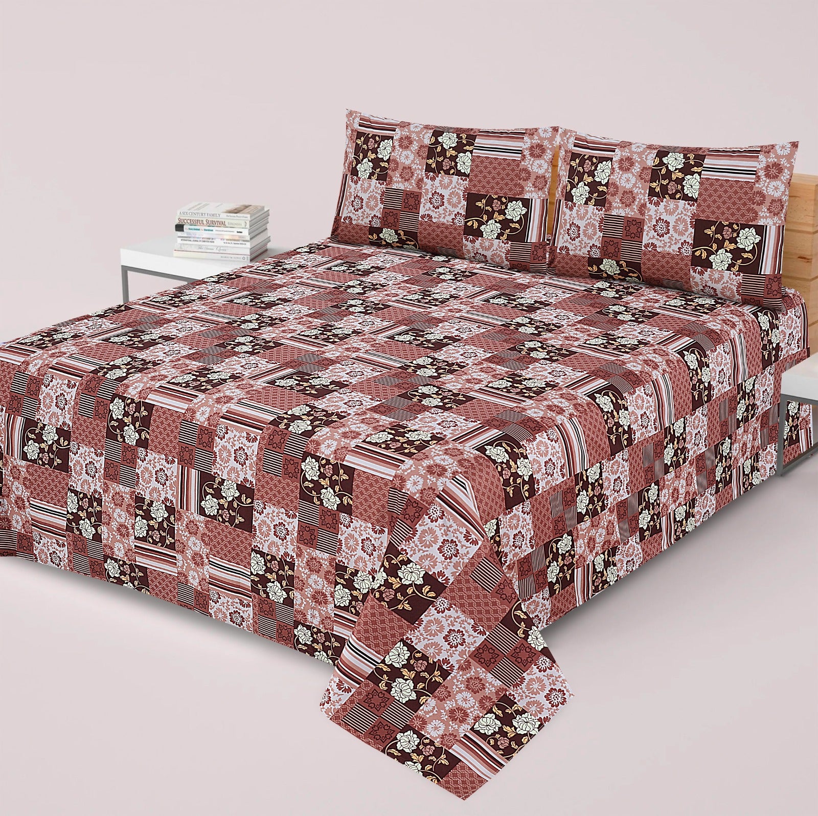 Premium Printed Bed Sheet Set - BM04
