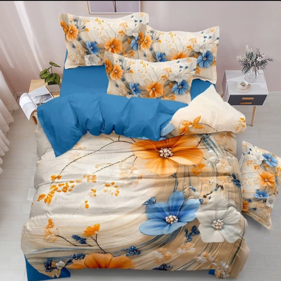 Premium 5D Printed Bedsheet - BM-45
