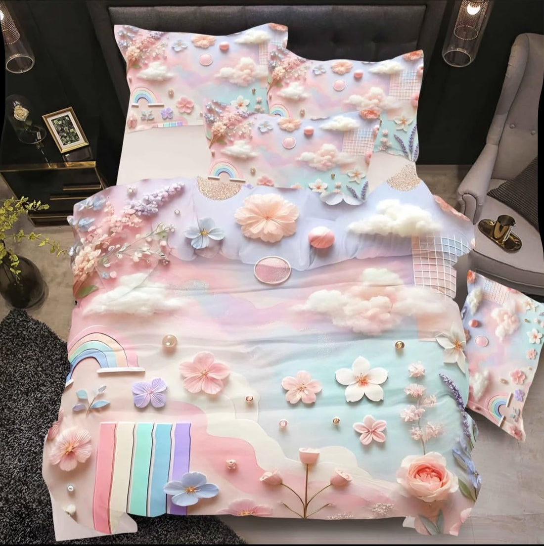 Premium 5D Printed Bedsheet - BM-42