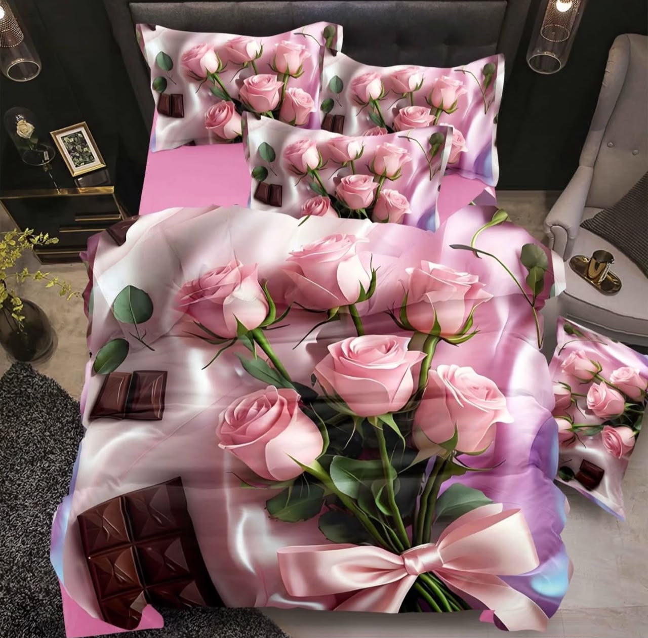 Premium 5D Printed Bedsheet - BM-41