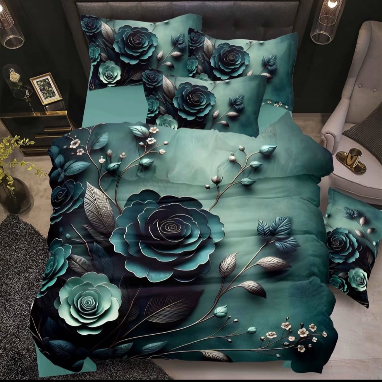 Premium 5D Printed Bedsheet - BM-36
