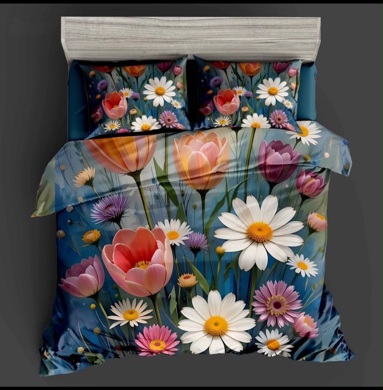 Premium 5D Printed Bedsheet - BM-33