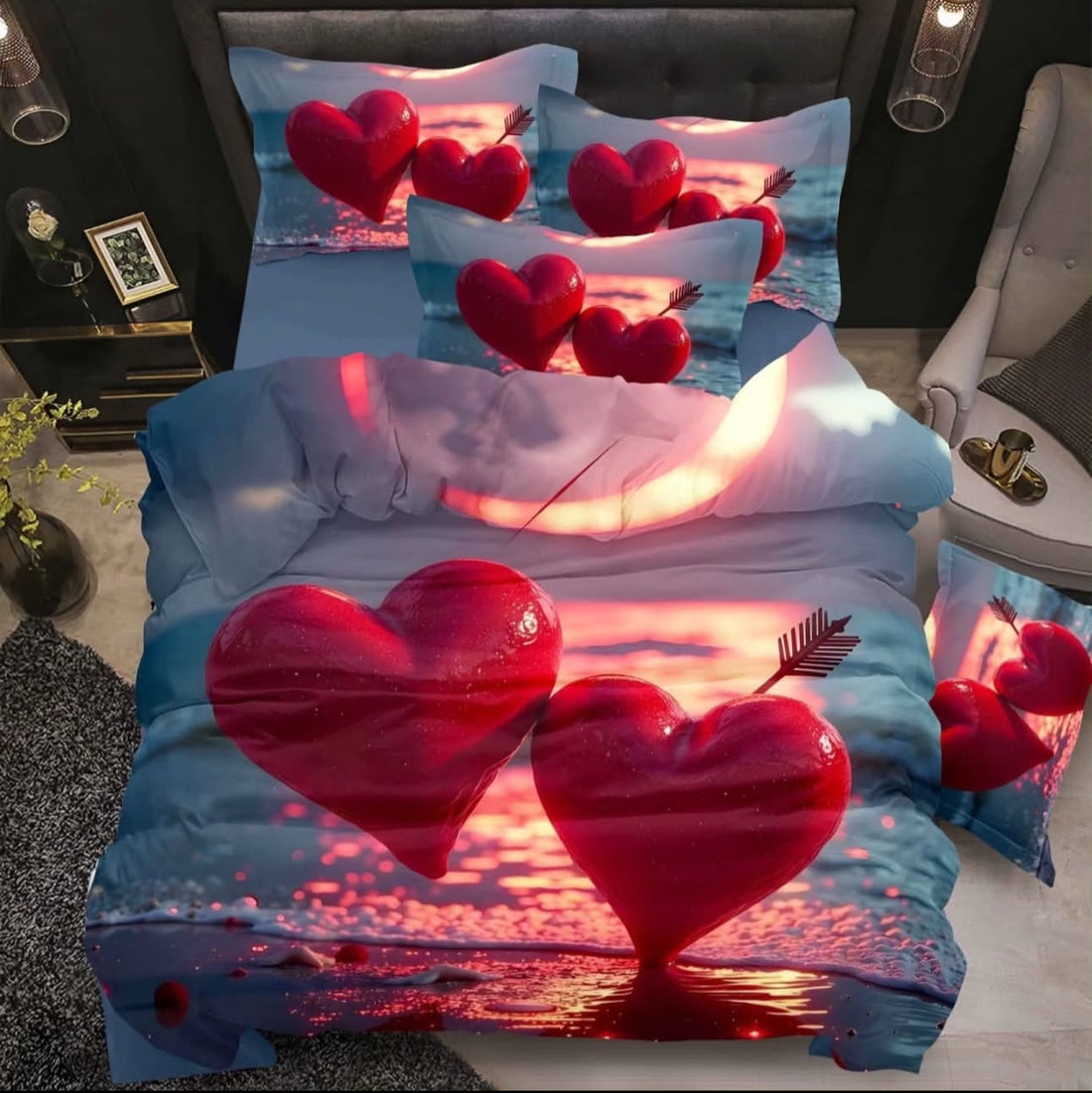 Premium 5D Printed Bedsheet - BM-22