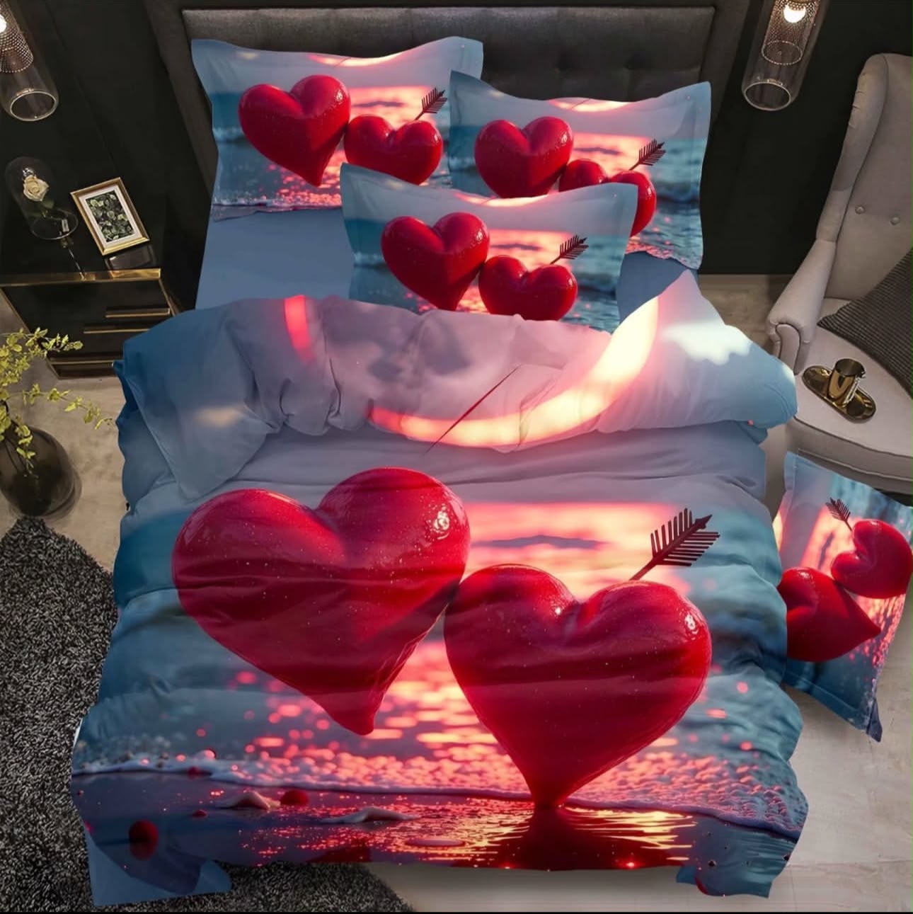 Premium 5D Printed Bedsheet - BM-22
