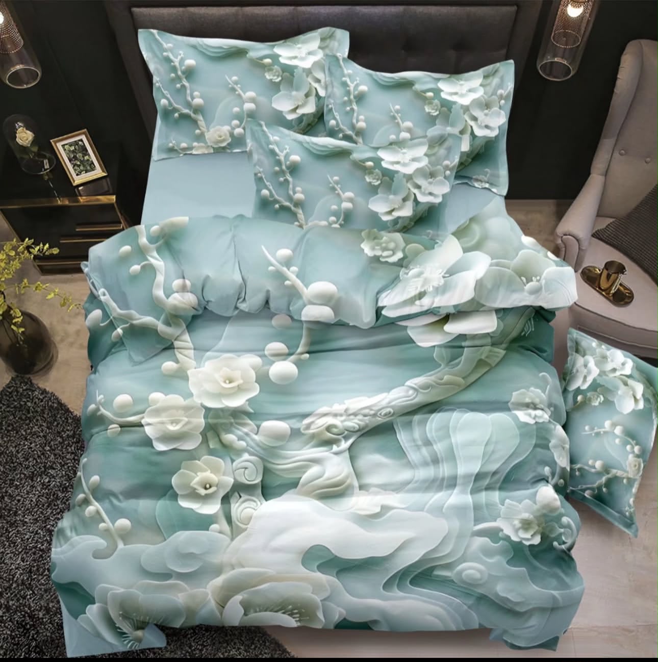 Premium 5D Printed Bedsheet - BM-31