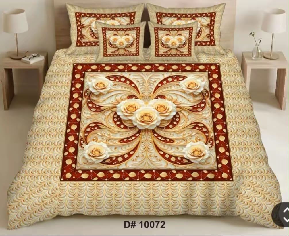 Premium 5D Printed Bedsheet - BM-25