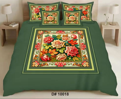 Premium 5D Printed Bedsheet - BM-18