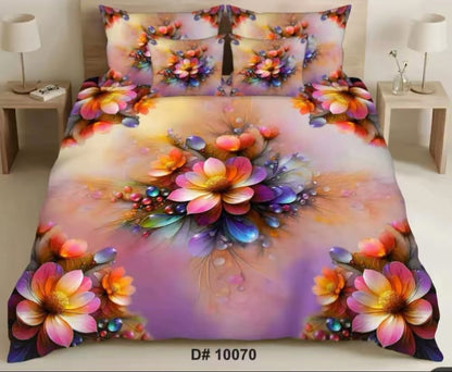 Premium 5D Printed Bedsheet - BM-18
