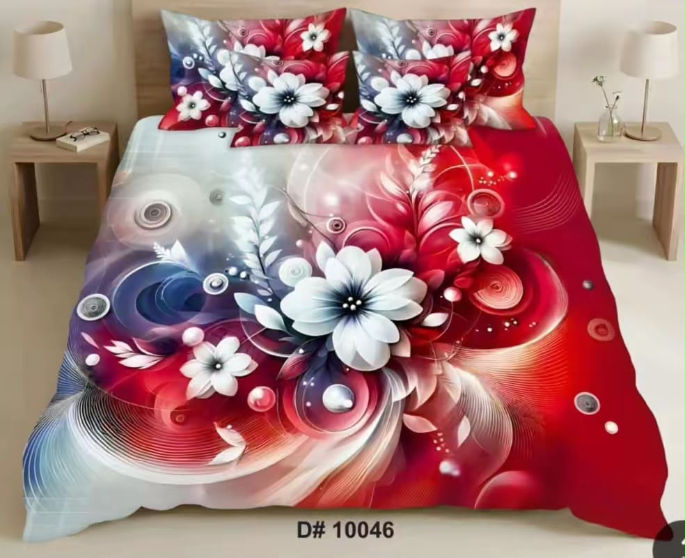 Premium 5D Printed Bedsheet - BM-16