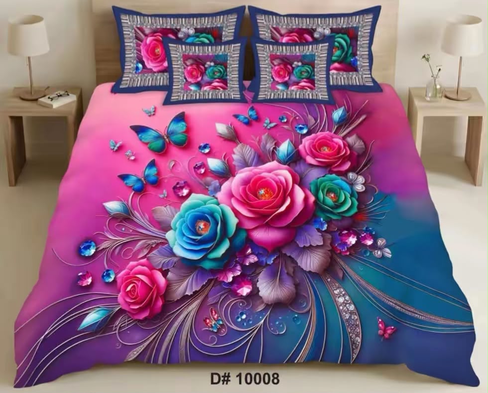 Premium 5D Printed Bedsheet - BM-06