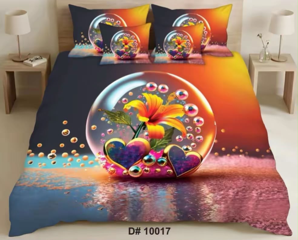 Premium 5D Printed Bedsheet - BM-05