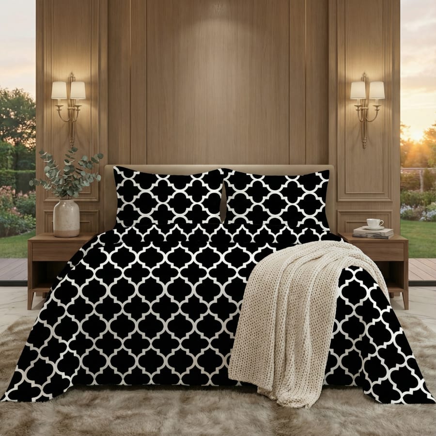 Premium Printed Bed Sheet Set - BM45