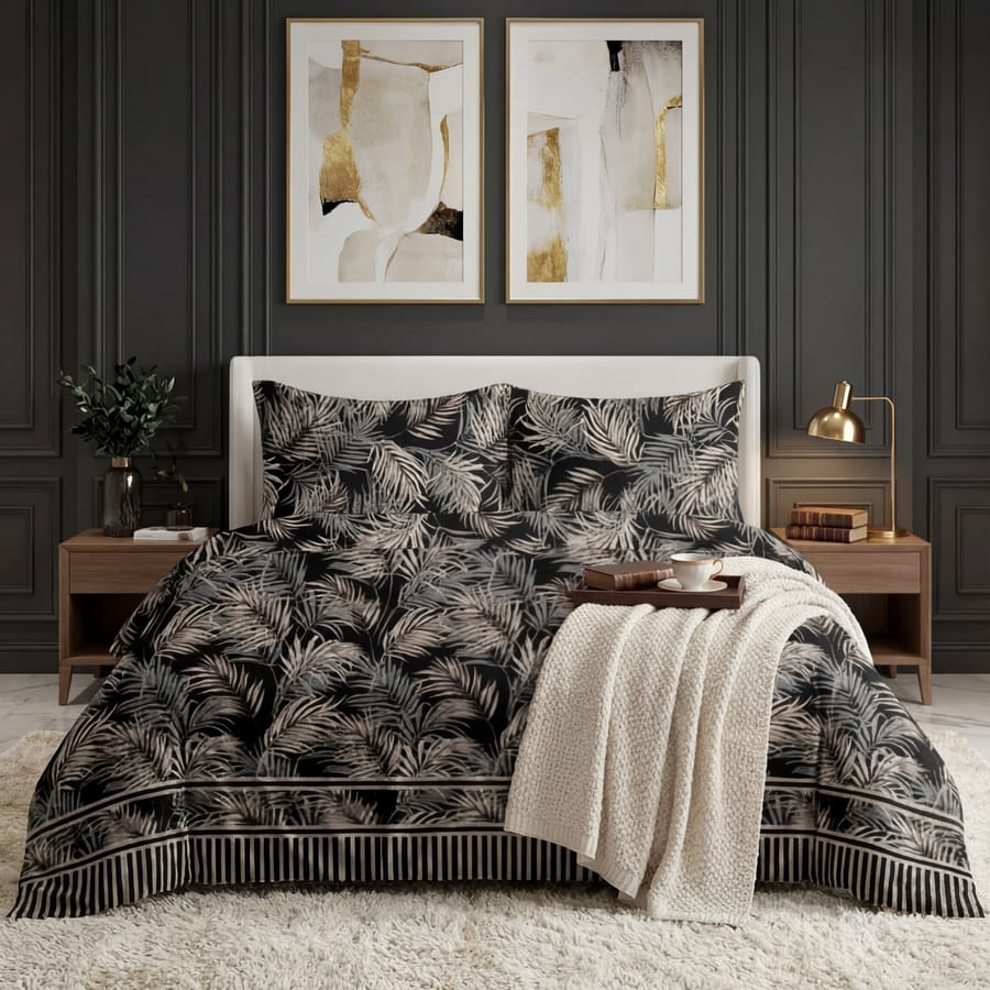 Premium Printed Bed Sheet Set - BM37