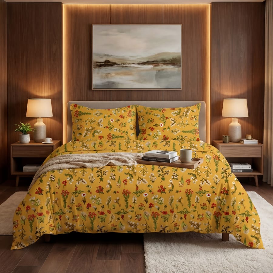 Premium Printed Bed Sheet Set - BM29