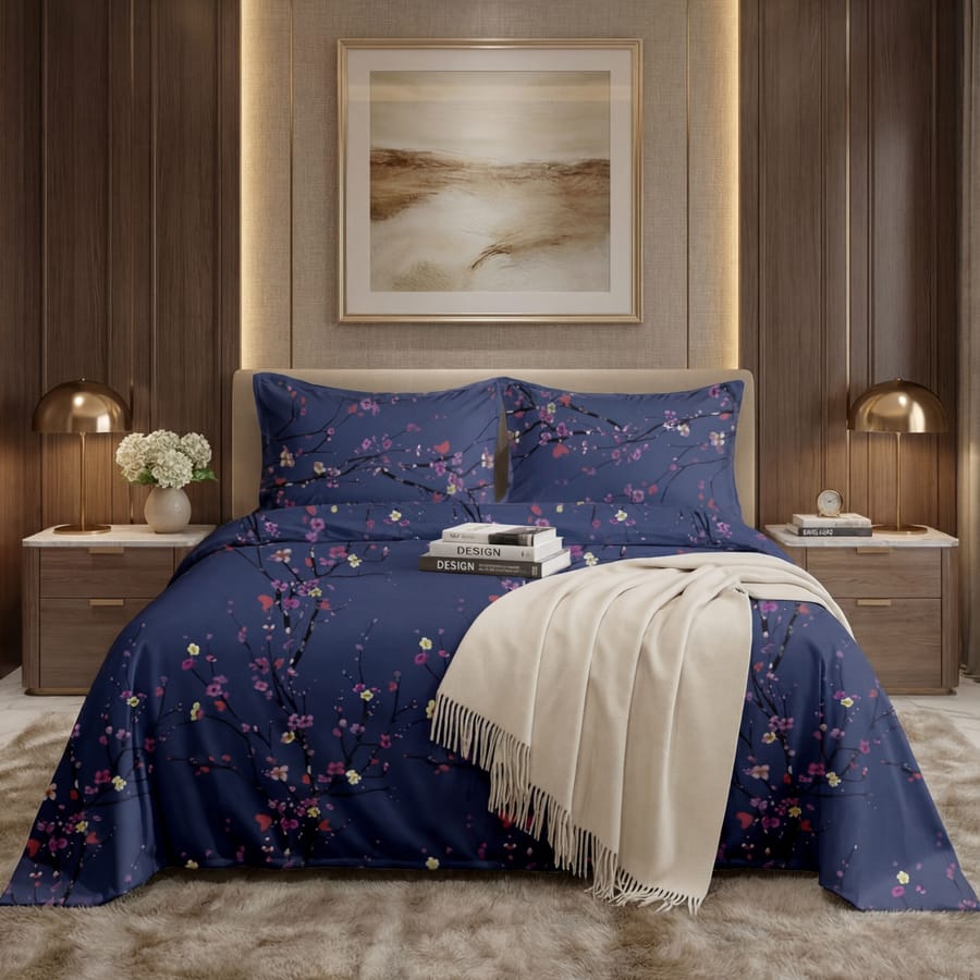 Premium Printed Bed Sheet Set - BM21