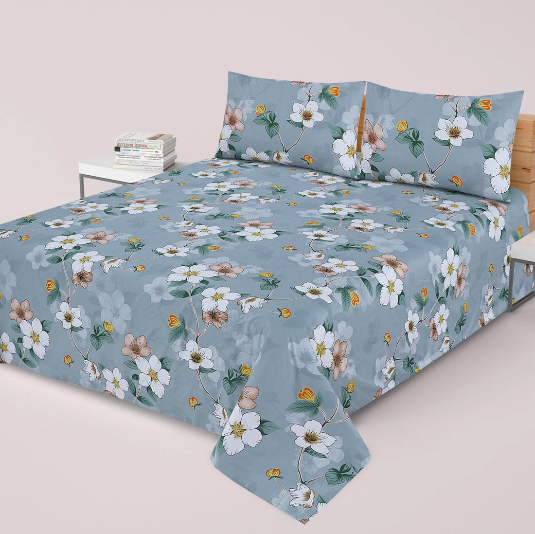 Premium Printed Bed Sheet Set - BM09