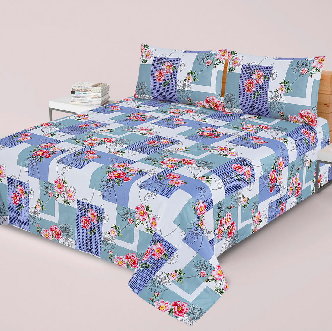 Premium Printed Bed Sheet Set - BM08